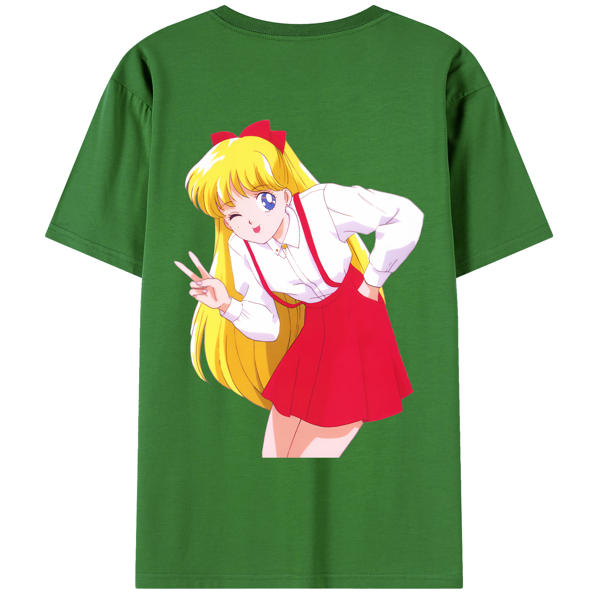 （画像用） 美少女戦士セーラームーン 愛野 美奈子 あいの みなこ Sailor Moon Aino Minako レディース半袖Tシャツ(バックプリント)